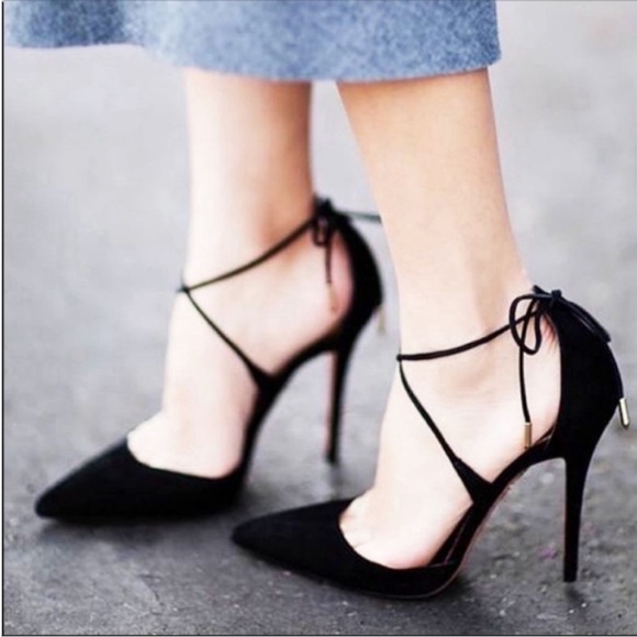 New Aquazzura Black matilde 85 Pumps 39.5 - Picture 1 of 15